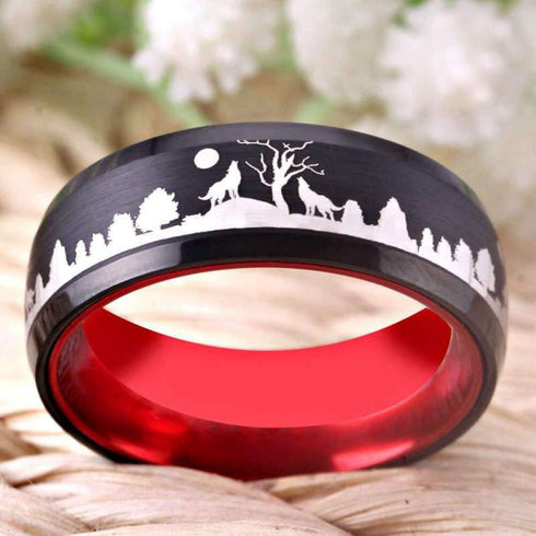 Bague Loup Meute (Acier)